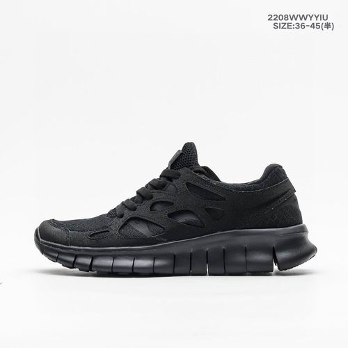 Cheap Nike Free Run 2 Running Shoes Men Women Black-09 - Click Image to Close